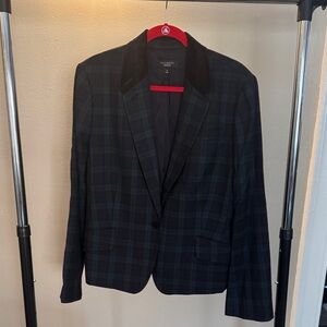Talbots Women's Dark Plaid Blazer